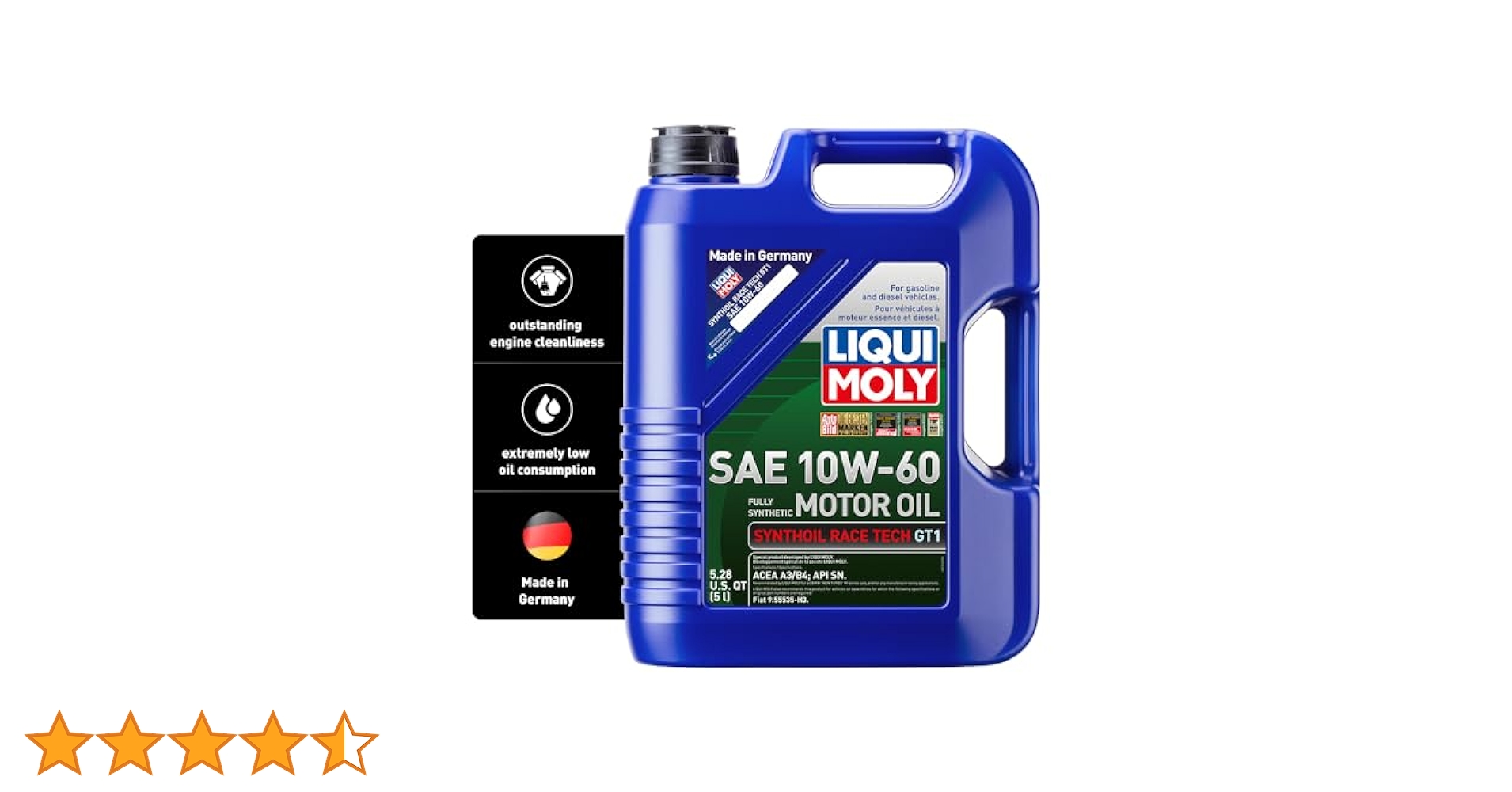 メンテナンス LIQUI MOLY 10W-60 SYNTHOIL RACE TECH GT1 Synthoil Race Tech GT1 SAE 10W-60 | LIQUI MOLY